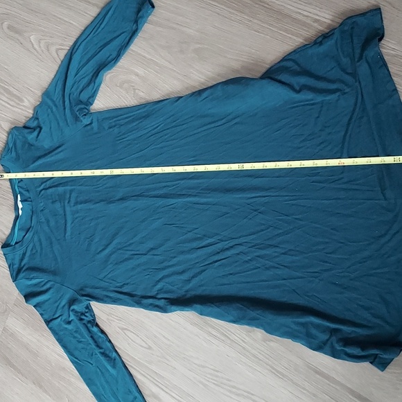 Time & Tru long sleeve m(8-10) w/pockets midi dress gem slate - Picture 9 of 10
